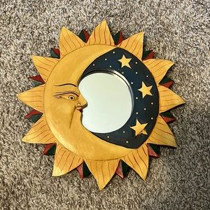 Small celestial mirror wall hanging